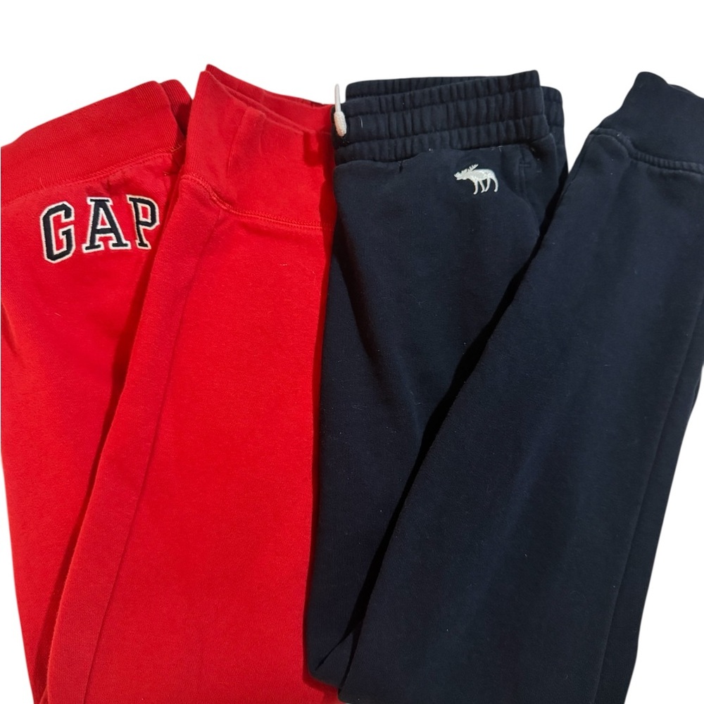 Set Of 2, Abercrombie Navy Joggers And Red Gap Joggers Kids.